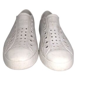 Native Light Grey White  Perforated Slip-Ons Women's Size 8 Some Stains